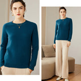 Women's 100% Superfine Cashmere Crewneck Sweater - slipintosoft