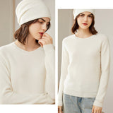 Women's 100% Superfine Cashmere Crewneck Sweater - slipintosoft