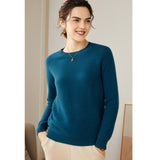 Women's 100% Superfine Cashmere Crewneck Sweater - slipintosoft