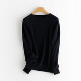 Women's Boat Neck Cashmere Sweater Basic Long Sleeve Solid Cashmere Pullover - slipintosoft