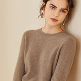 Women's Cashmere Sweater Mock Neck Classic Long Sleeve Pullover Cashmere Tops - slipintosoft