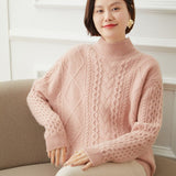 Women's Half Turtleneck Cashmere Sweater Superfine Cashmere Pullover - slipintosoft