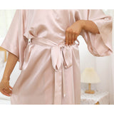 Womens Silk Kimono Robes Long Mulberry Silk Dressing Gown