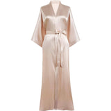 Womens Silk Kimono Robes Long Mulberry Silk Dressing Gown