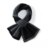 Womens Small Crossed Cashmere Scarf Double Layer Trimming Cashmere Neckerchief Cashmere Scarf