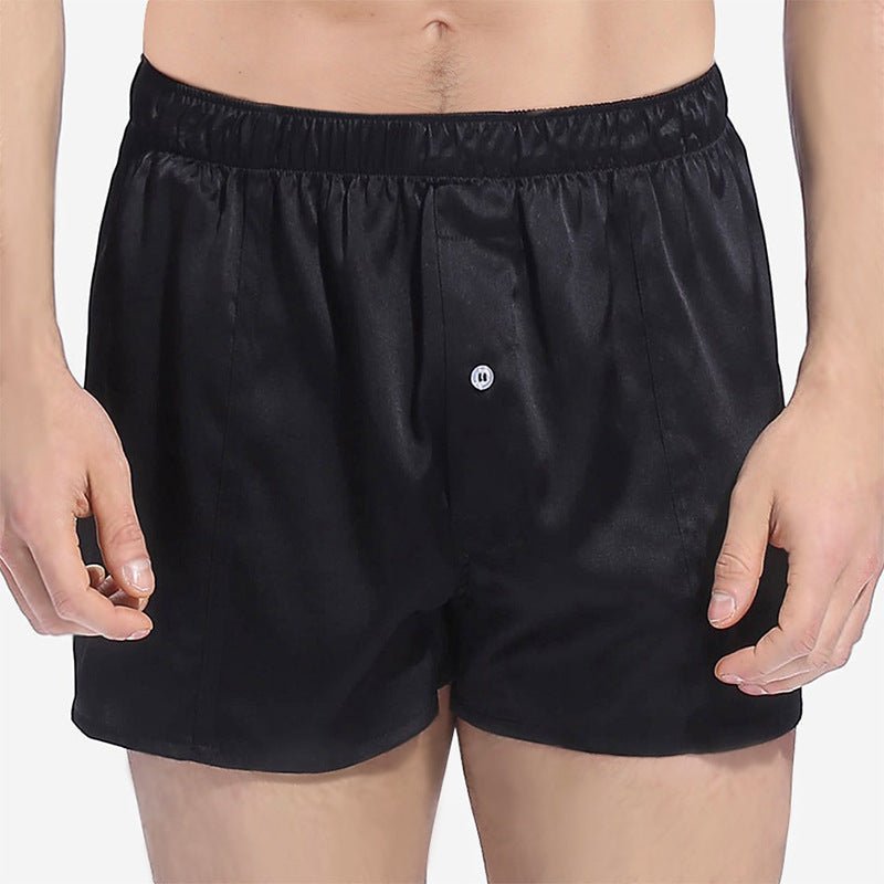 22 momme Fitted Drapering Silk Boxer för män silke korta byxor underkläder