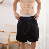 Boxershorts i siden för män Bekväma Mulberry-silkekorta byxor