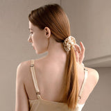 3 ST Flower Silk Hair Scrunchies för kvinnor Små medelstora storlekar