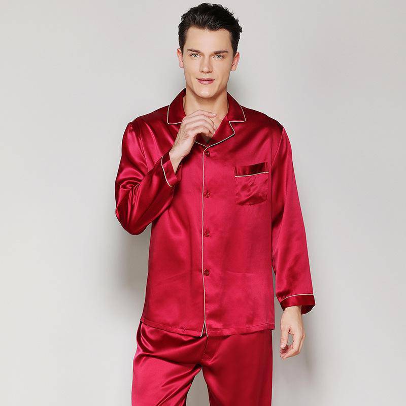 Bästa Herr Silk Pyjamas Quality Long Luxury Real Mulberry Silk Pyjamas