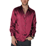 Herrskjorta i sidenklänning Lyxiga silkesskjortor för festlig fest