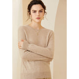 Women's Cashmere Sweater Mock Neck Classic Long Sleeve Pullover Cashmere Tops - slipintosoft